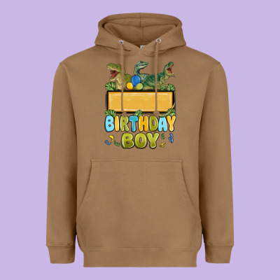 Heavyweight Hoodie customized dinosaur birthday boy