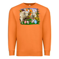 Carrot easter farm cows bunny ears and eggs Premium Sweatshirt - RanaPortraitStore