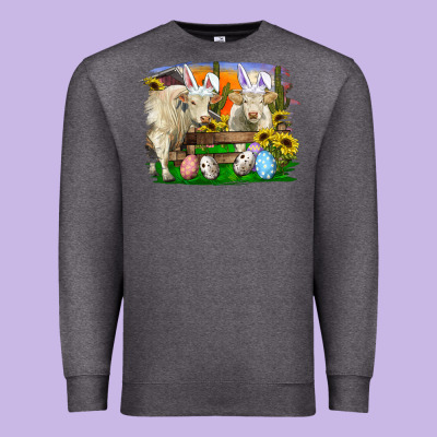 Premium Sweatshirt easter farm cows bunny ears and eggs