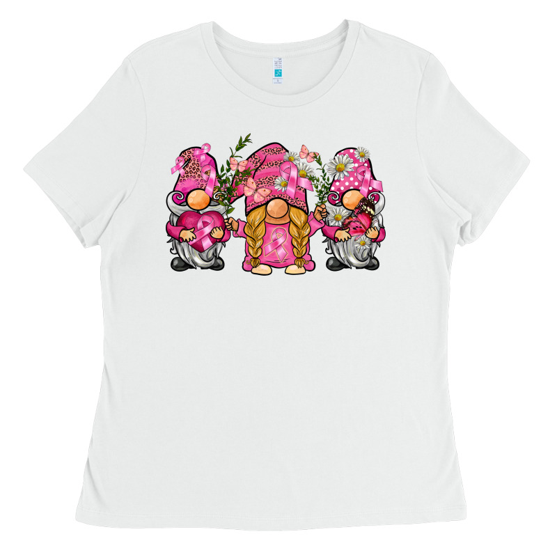 Breast Cancer Gnome Ladies Tee by BarkalooDesign | Teevron