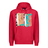 Cardinal Western Cowhide Sunflower Jute Glitter Farm Life Brush Stroke Premium Hoodie - Bettercallsaul