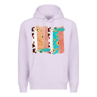 Lilac Western Cowhide Sunflower Jute Glitter Farm Life Brush Stroke Premium Hoodie - Bettercallsaul