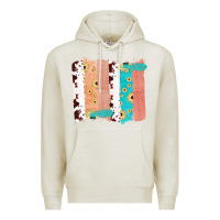 Oatmeal Heather Western Cowhide Sunflower Jute Glitter Farm Life Brush Stroke Premium Hoodie - Bettercallsaul