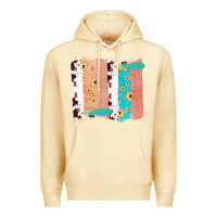 Pina Colada Western Cowhide Sunflower Jute Glitter Farm Life Brush Stroke Premium Hoodie - Bettercallsaul