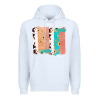 White Western Cowhide Sunflower Jute Glitter Farm Life Brush Stroke Premium Hoodie - Bettercallsaul