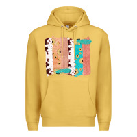 Antique Gold Western Cowhide Sunflower Jute Glitter Farm Life Brush Stroke Premium Hoodie - Bettercallsaul
