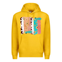 Lemon Western Cowhide Sunflower Jute Glitter Farm Life Brush Stroke Premium Hoodie - Bettercallsaul