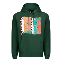 Sports Green Western Cowhide Sunflower Jute Glitter Farm Life Brush Stroke Premium Hoodie - Bettercallsaul