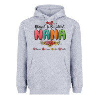 Heather Grey blessed to be called nana Heavyweight Hoodie - MaliasSmallBusiness