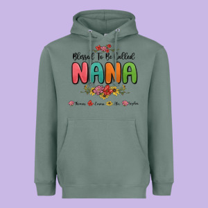 Blessed To Be Called Nana Heavyweight Hoodie Designed By Maliassmallbusiness