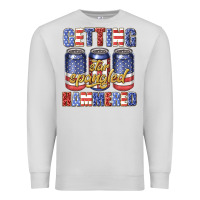 Dove Grey getting star spangled hammared Premium Sweatshirt - texasbilliewilder