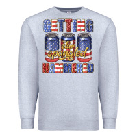 Heather Grey getting star spangled hammared Premium Sweatshirt - texasbilliewilder