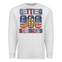 Oatmeal Heather getting star spangled hammared Premium Sweatshirt - texasbilliewilder