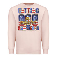 Pale Pink getting star spangled hammared Premium Sweatshirt - texasbilliewilder