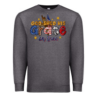 Charcoal Heather god shed his grace on thee Premium Sweatshirt - texasbilliewilder