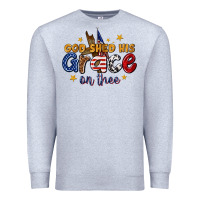 Heather Grey god shed his grace on thee Premium Sweatshirt - texasbilliewilder