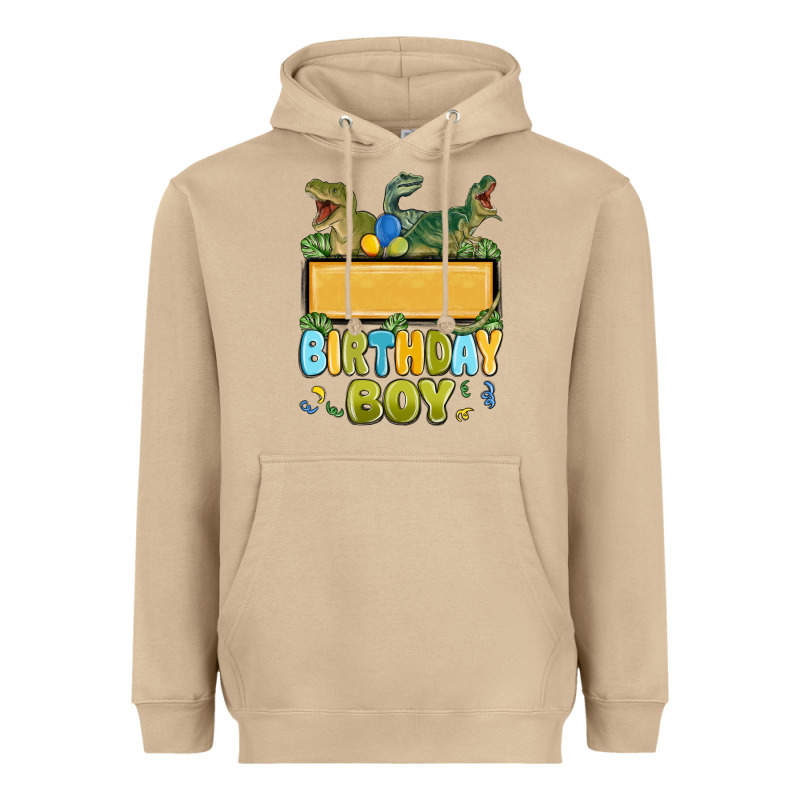 Customized Dinosaur Birthday Boy Heavyweight Hoodie by MaliasSmallBusiness | Teevron