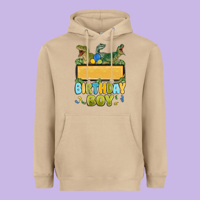 Heavyweight Hoodie customized dinosaur birthday boy
