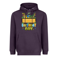 Plum customized dinosaur birthday boy Heavyweight Hoodie - MaliasSmallBusiness