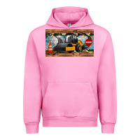 Fuchsia Pink steam roller sippy cup Urban Hoodie - Artiststas
