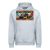 Heather Grey steam roller sippy cup Urban Hoodie - Artiststas