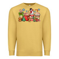 Antique Gold christmas coffee cups Premium Sweatshirt - Zillion Design Studio