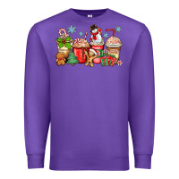 Purple christmas coffee cups Premium Sweatshirt - Zillion Design Studio