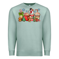 Seafoam christmas coffee cups Premium Sweatshirt - Zillion Design Studio