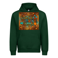 Forest Green grateful thankful blessed turkey Urban Hoodie - JahusDesignShop