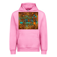 Fuchsia Pink grateful thankful blessed turkey Urban Hoodie - JahusDesignShop