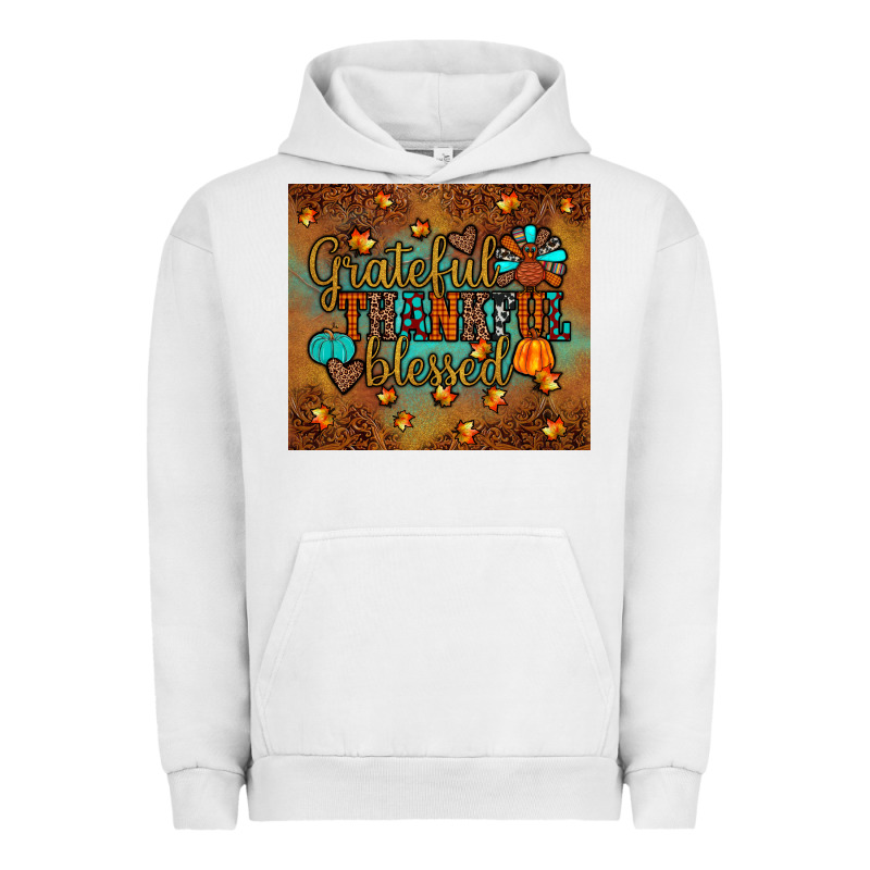 Grateful Thankful Blessed Turkey Urban Hoodie by JahusDesignShop | Teevron