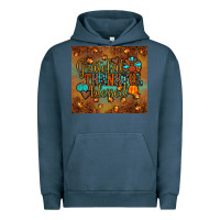 Pigment Midnight Navy grateful thankful blessed turkey Urban Hoodie - JahusDesignShop