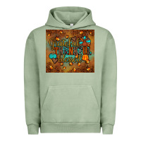 Pigment Oil Green grateful thankful blessed turkey Urban Hoodie - JahusDesignShop