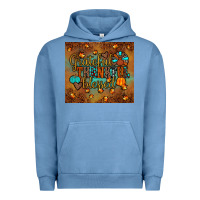 Pigment Pebble Blue grateful thankful blessed turkey Urban Hoodie - JahusDesignShop