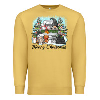 Antique Gold merry christmas gnomes Premium Sweatshirt - Zillion Design Studio