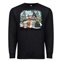 Black merry christmas gnomes Premium Sweatshirt - Zillion Design Studio