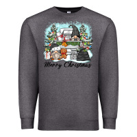 Charcoal Heather merry christmas gnomes Premium Sweatshirt - Zillion Design Studio