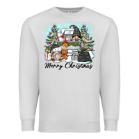 Dove Grey merry christmas gnomes Premium Sweatshirt - Zillion Design Studio
