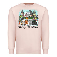 Pale Pink merry christmas gnomes Premium Sweatshirt - Zillion Design Studio