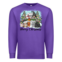 Purple merry christmas gnomes Premium Sweatshirt - Zillion Design Studio