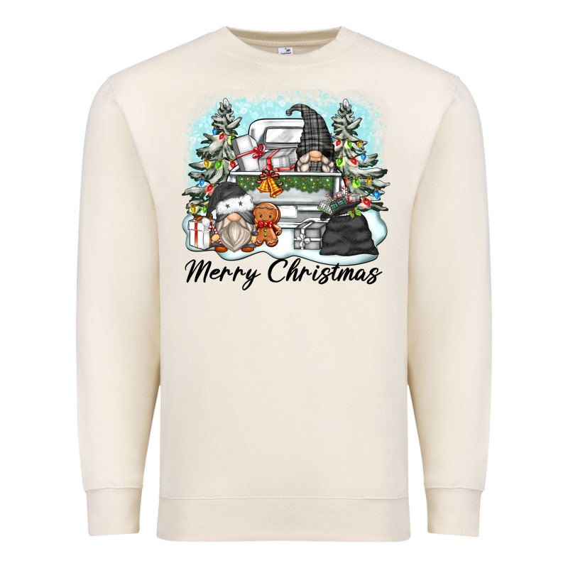 Merry Christmas Gnomes Premium Sweatshirt by Zillion Design Studio | Teevron