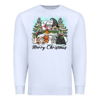 White merry christmas gnomes Premium Sweatshirt - Zillion Design Studio