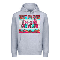 Heather Grey i'm a survivor Premium Hoodie - JahusDesignShop