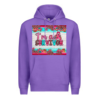 Purple i'm a survivor Premium Hoodie - JahusDesignShop