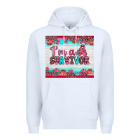 White i'm a survivor Premium Hoodie - JahusDesignShop