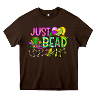 Chocolate Brown Just Bead it Heavy Core Tee - CowhideDigitalArt