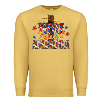 Antique Gold god bless america Premium Sweatshirt - texasbilliewilder