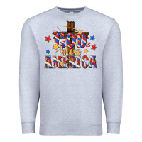 Heather Grey god bless america Premium Sweatshirt - texasbilliewilder