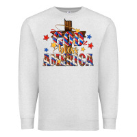 Oatmeal Heather god bless america Premium Sweatshirt - texasbilliewilder