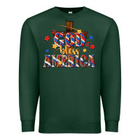 Sports Green god bless america Premium Sweatshirt - texasbilliewilder